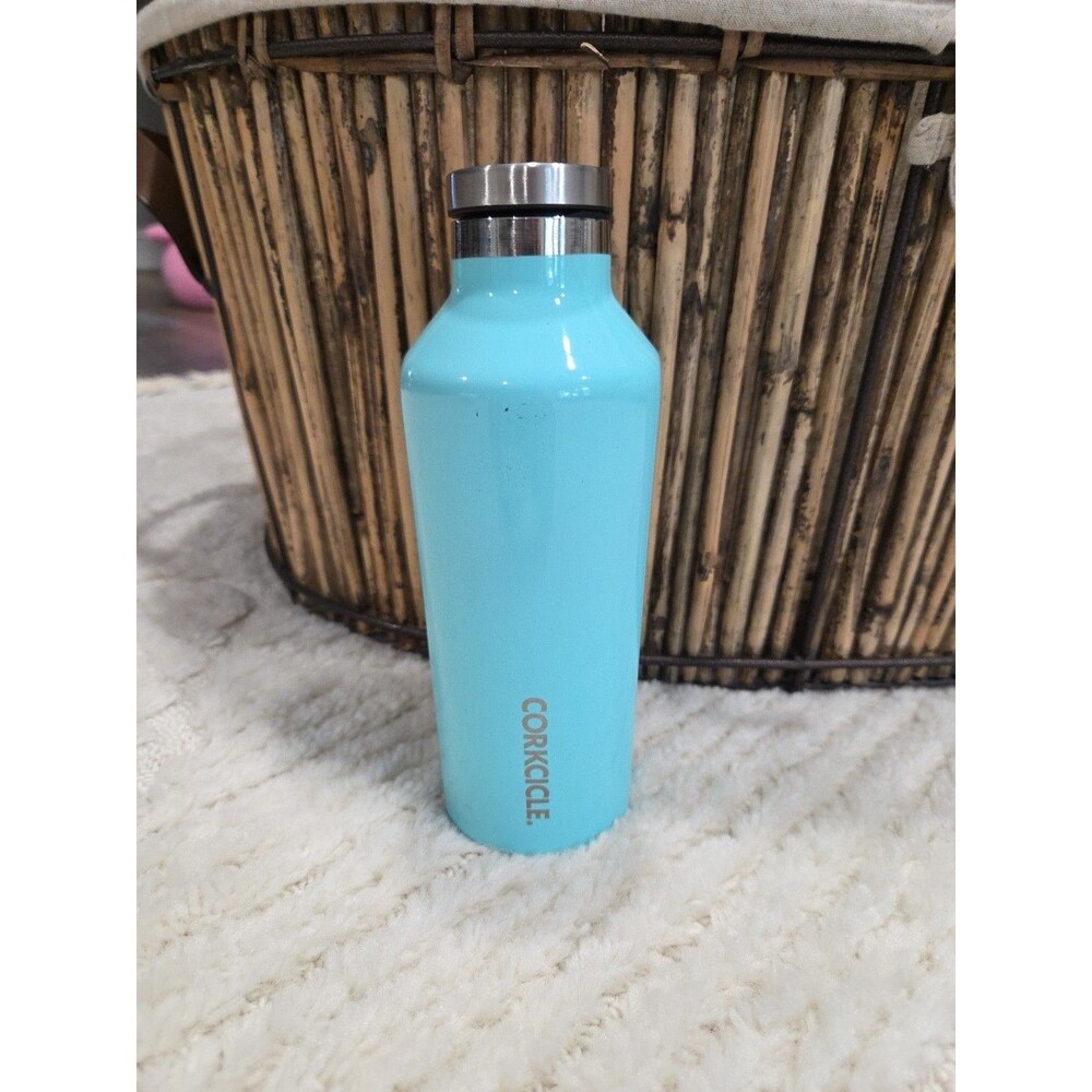 Corkcicle Classic Canteen Turquoise Insulated Water Wine Bottle 16 Oz SMBN